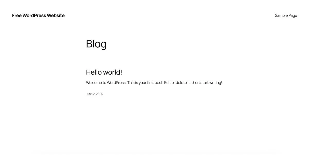 Free-WordPress-Website