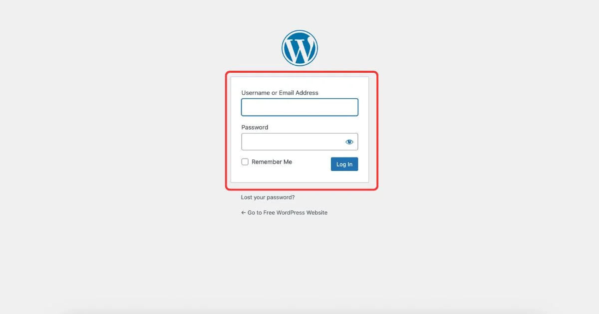 WordPress-login-page